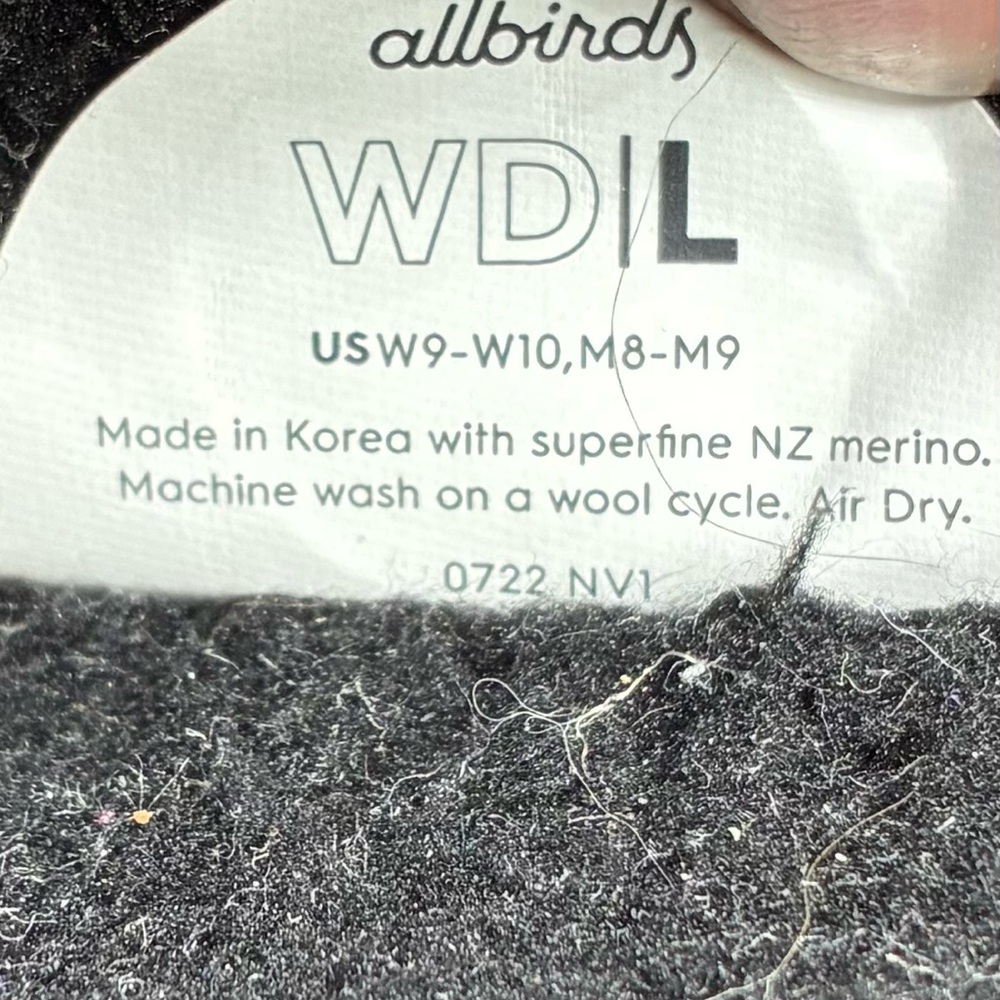 Allbirds Wool Dwellers Slippers Women’s 9 Black Slip On Comfort Slides - Picture 8 of 8